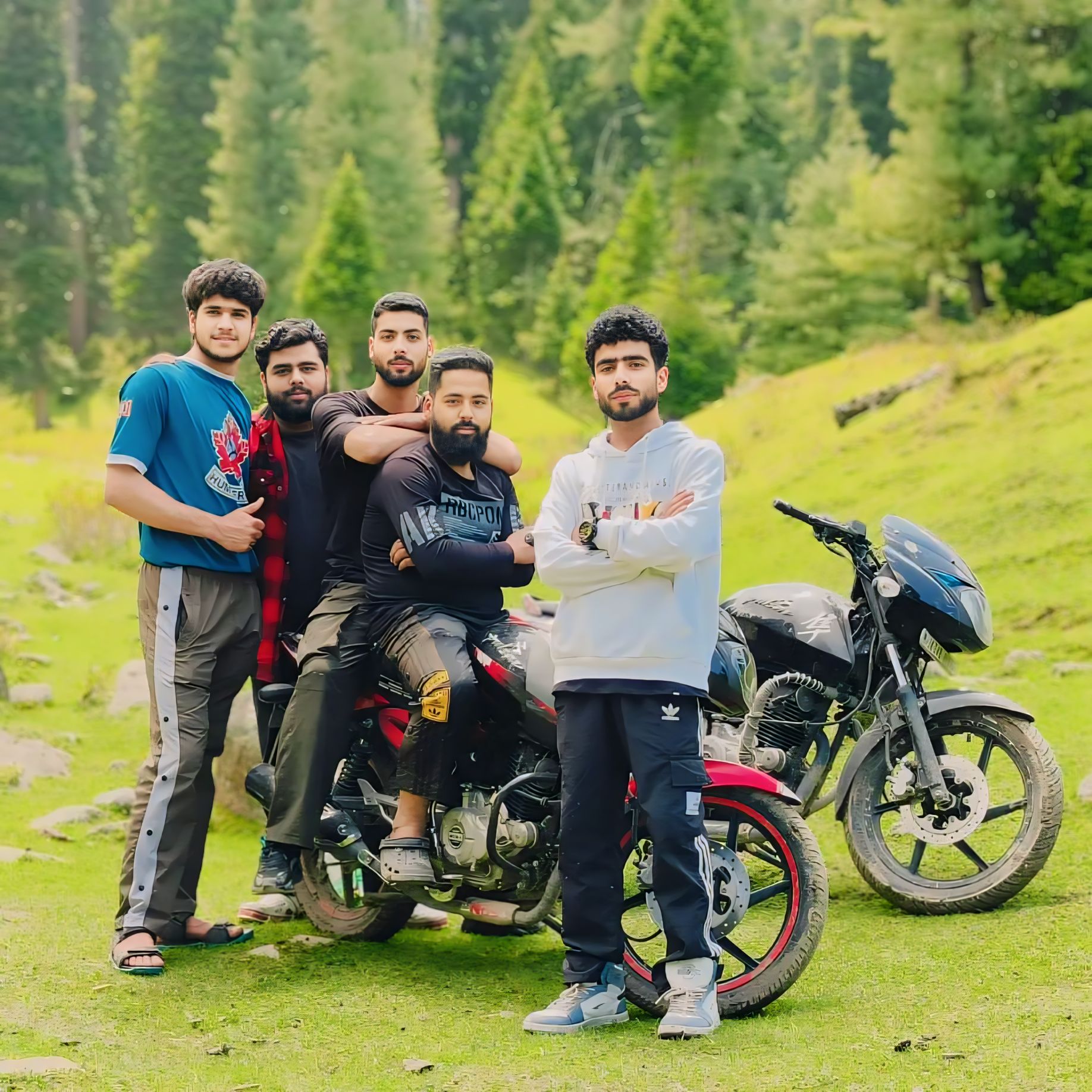 Friend Circle members during camping adventure